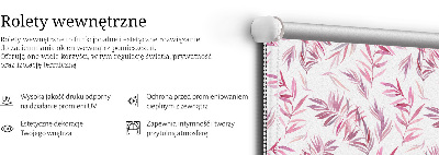 Store enrouleur Feuilles roses