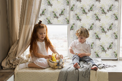 Store enrouleur Perroquets sur une branche