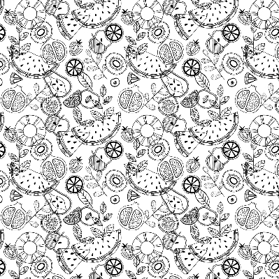 Store enrouleur Fruits dessinés