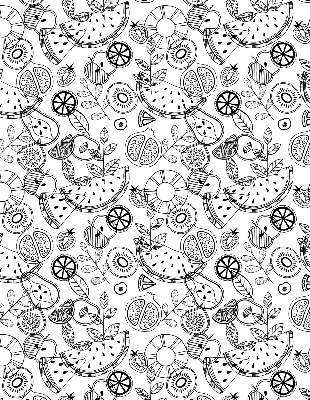 Store enrouleur Fruits dessinés