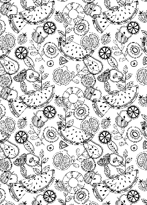 Store enrouleur Fruits dessinés