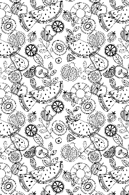 Store enrouleur Fruits dessinés