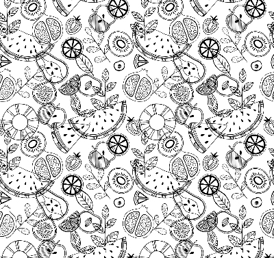 Store enrouleur Fruits dessinés