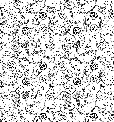 Store enrouleur Fruits dessinés