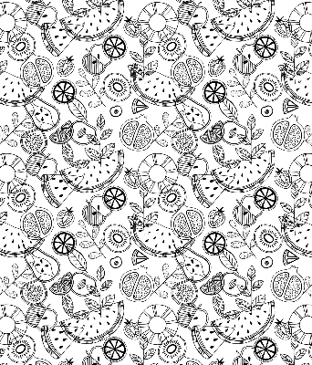 Store enrouleur Fruits dessinés