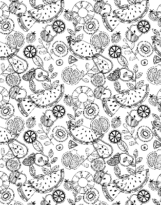 Store enrouleur Fruits dessinés