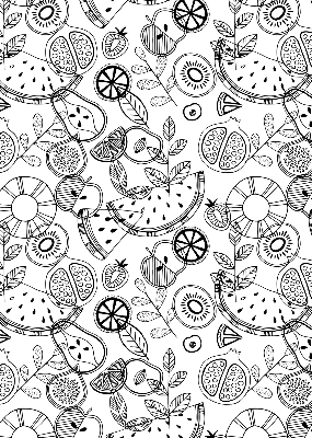 Store enrouleur Fruits dessinés