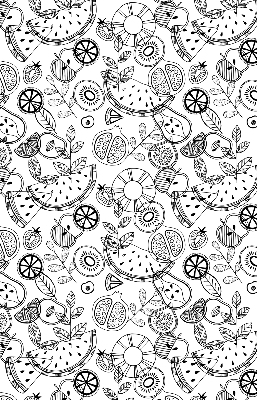 Store enrouleur Fruits dessinés