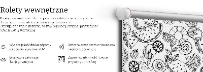 Store enrouleur Fruits dessinés