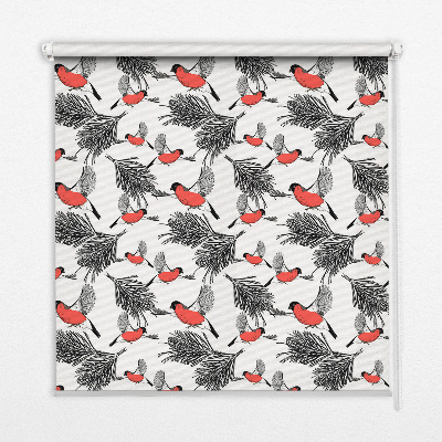 Store enrouleur Oiseaux bouvreuils