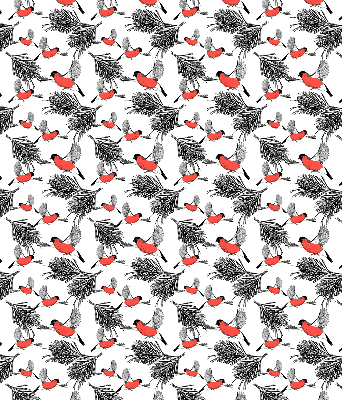 Store enrouleur Oiseaux bouvreuils