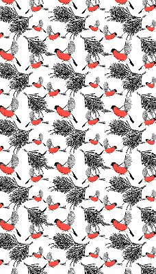 Store enrouleur Oiseaux bouvreuils