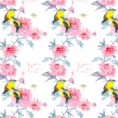 Store intérieur Oiseaux sur les fleurs