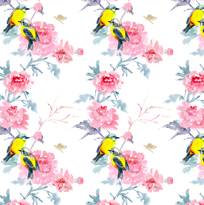 Store intérieur Oiseaux sur les fleurs