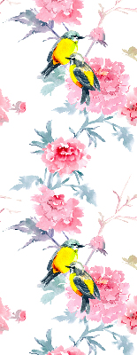 Store intérieur Oiseaux sur les fleurs