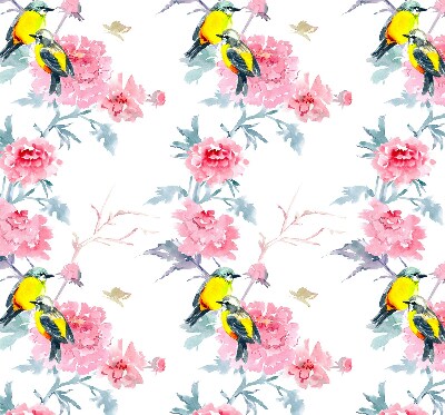 Store intérieur Oiseaux sur les fleurs