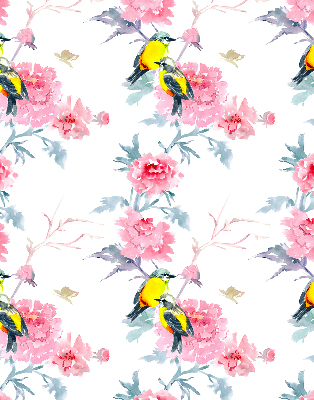 Store intérieur Oiseaux sur les fleurs