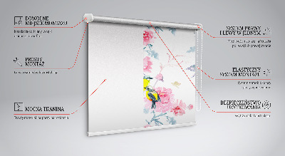 Store intérieur Oiseaux sur les fleurs