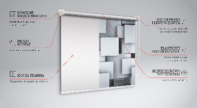 Store enrouleur Carrés gris 3d