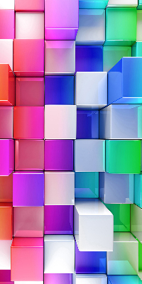 Store intérieur Cubes 3d colorés