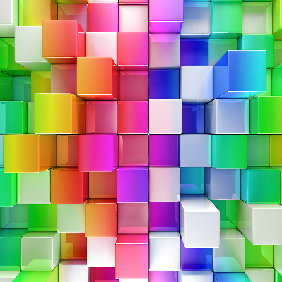 Store intérieur Cubes 3d colorés
