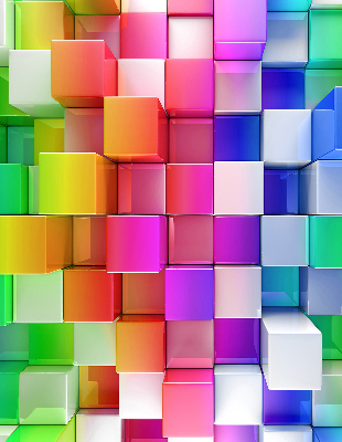 Store intérieur Cubes 3d colorés