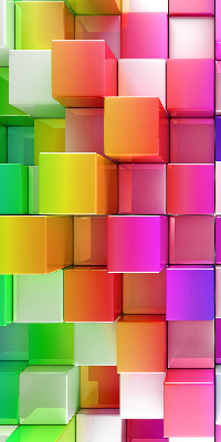 Store intérieur Cubes 3d colorés