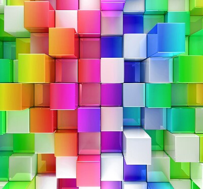 Store intérieur Cubes 3d colorés