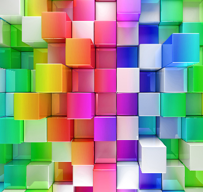 Store intérieur Cubes 3d colorés