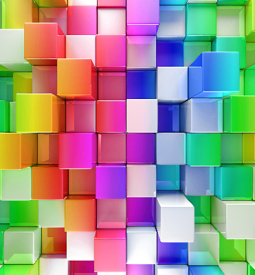 Store intérieur Cubes 3d colorés