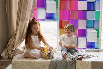 Store intérieur Cubes 3d colorés