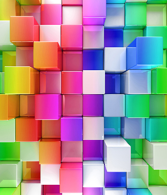 Store intérieur Cubes 3d colorés