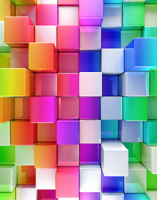Store intérieur Cubes 3d colorés