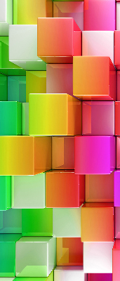 Store intérieur Cubes 3d colorés