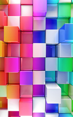 Store intérieur Cubes 3d colorés