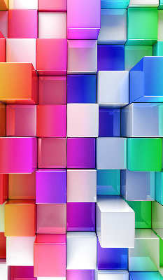 Store intérieur Cubes 3d colorés