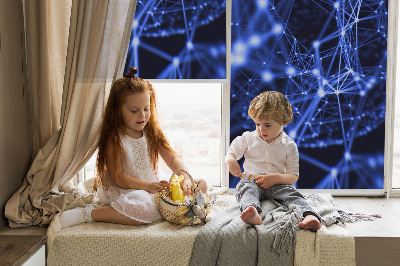 Store enrouleur Points bleus reliés par des lignes