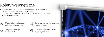 Store enrouleur Points bleus reliés par des lignes