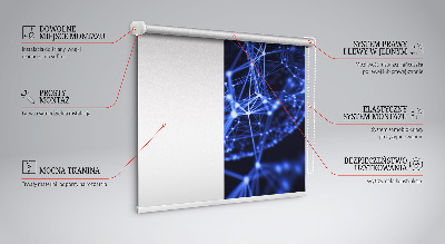 Store enrouleur Points bleus reliés par des lignes