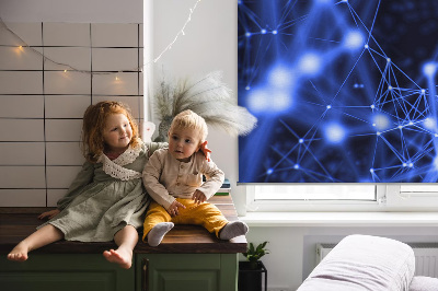 Store enrouleur Points bleus reliés par des lignes