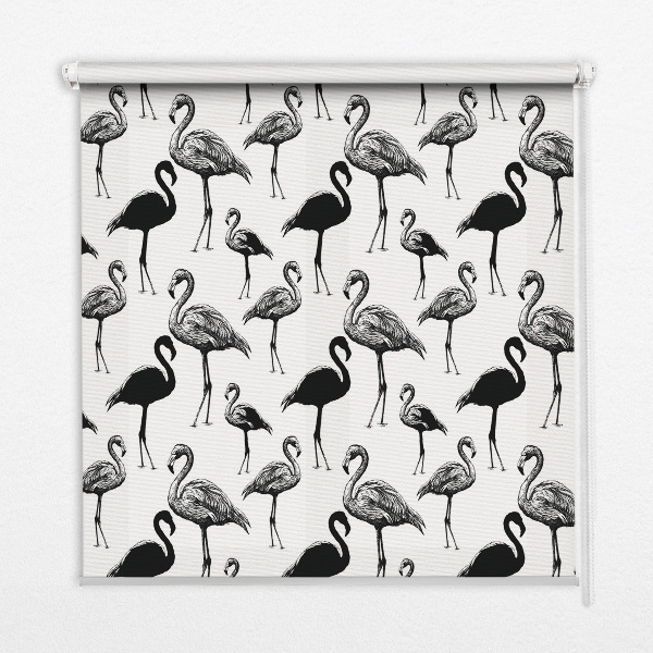 Store enrouleur Flamants noirs