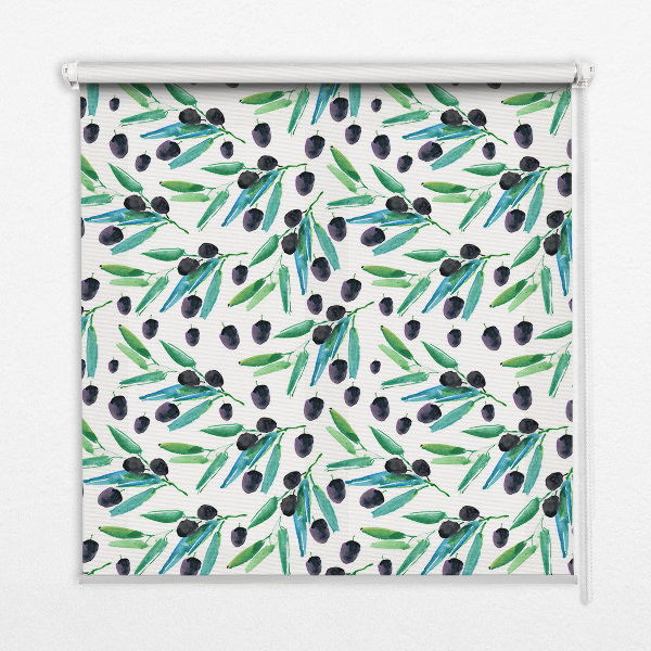 Store enrouleur Feuilles et prunes