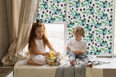 Store enrouleur Feuilles et prunes