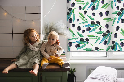 Store enrouleur Feuilles et prunes