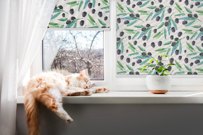 Store enrouleur Feuilles et prunes