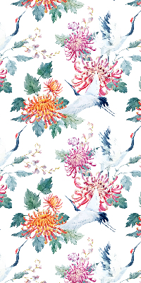 Store enrouleur Héron et fleur