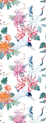 Store enrouleur Héron et fleur