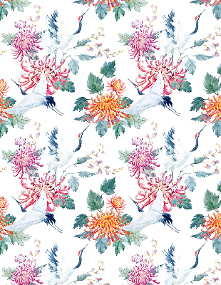 Store enrouleur Héron et fleur