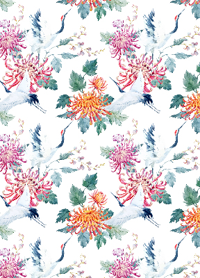 Store enrouleur Héron et fleur