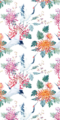 Store enrouleur Héron et fleur